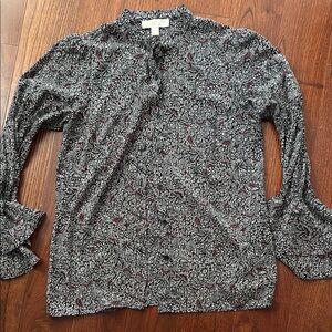 MICHAEL Michael Kors Black and Red Floral Blouse